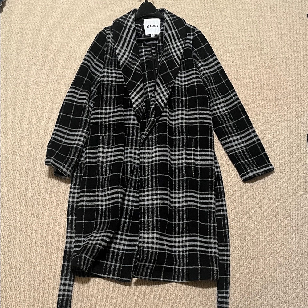 BB Dakota | Plaid Checkered Trench Coat